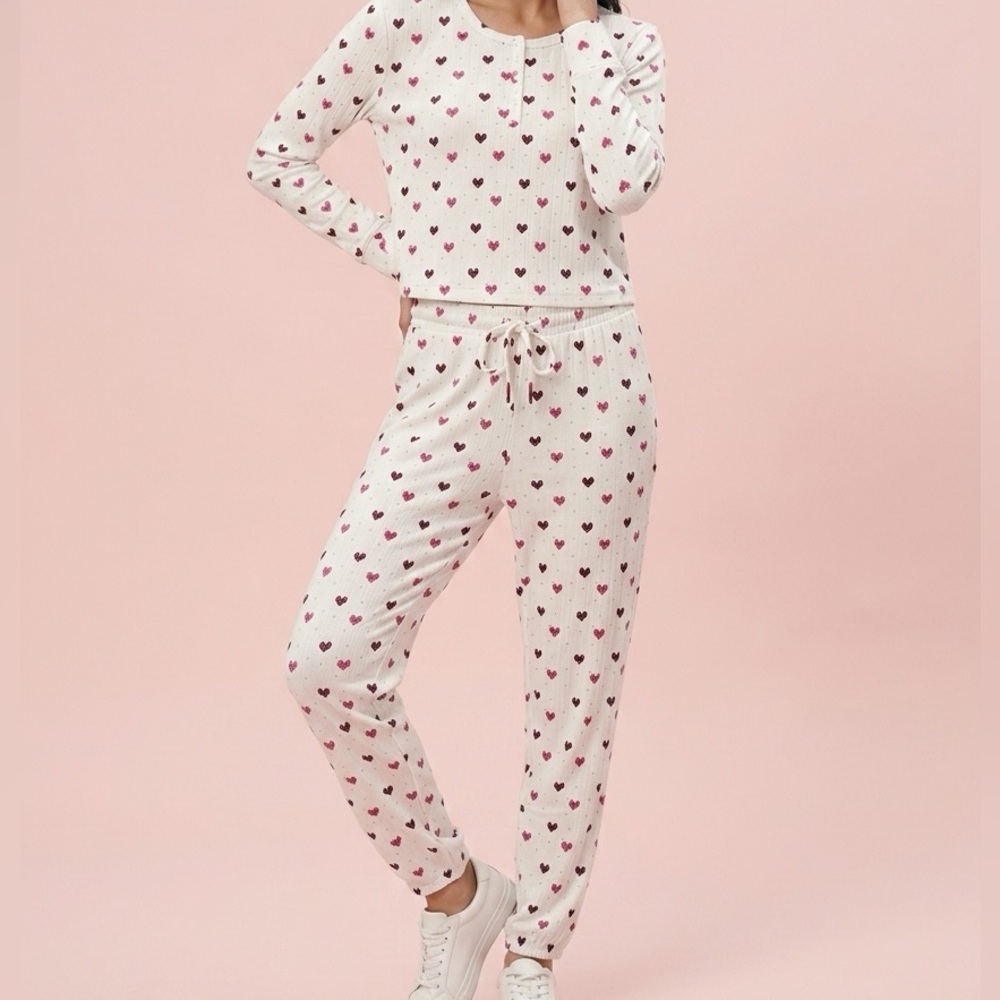 NWT Z Supply Forever Your Heart Jogger Set